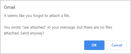 Google reminds users when they forget to attach file